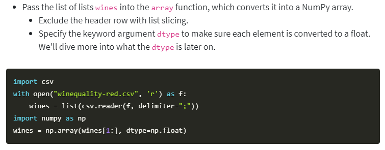 Numpy Array Creation
